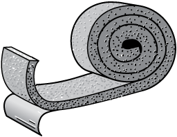 #ABG-12114-2 1/2X1-1/4 25' RL ADHESIVE SPONGE GSK