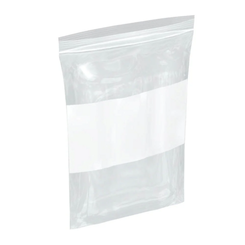 BAG 1321341035Z40003 APS# 6" WIDTH X 9" LONG SUPER TOUGH CLEAR BAG WITH WHITE BLOCK