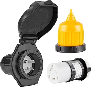 #FICSTARBOOTKIT 30 AMP RV POWER RECEP POWER PLUG W/ INDICATOR, 125V, FEMALE TWIST LOCK CONN