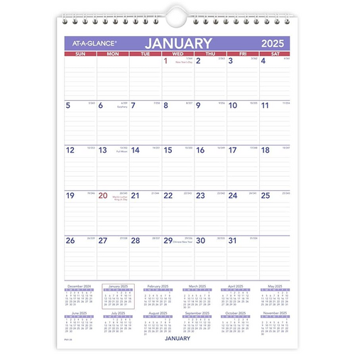 #2025-AT-A-GLANCE PM1-28-25 8X11 MONTHLY WALL CALENDAR