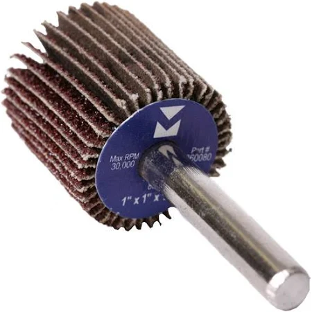 #360120 1"X1"X1/4" 120 GRIT MTD FLAP WHEEL