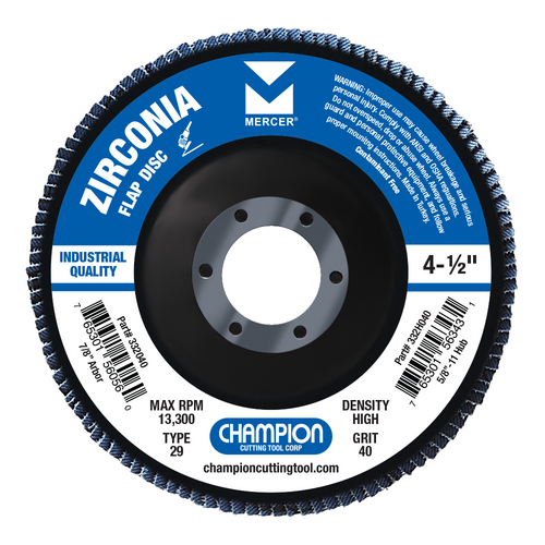 #342H040 TYPE 29 40 GRIT FLAP DISC