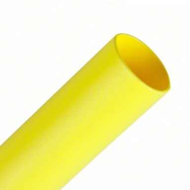 HS .250X48.00 YW 1/4X48" YELLOW POLYOLEFIN SINGLE WALL HEAT SHRINK TUBING