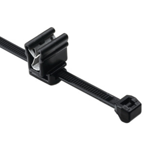 NTB 11 EC 11" BLACK NYLON TIES WITH EDGE CLIP