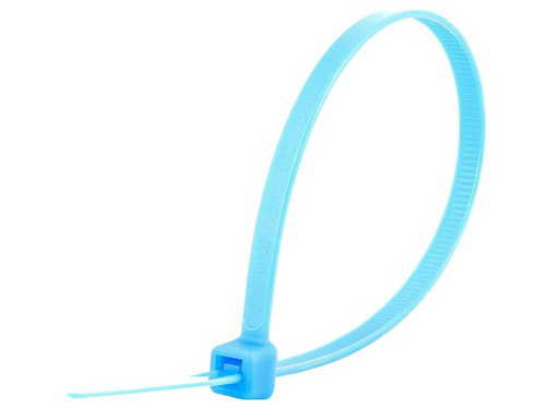 NTFB 07 7" FLUORESCENT BLUE NYLON TIE