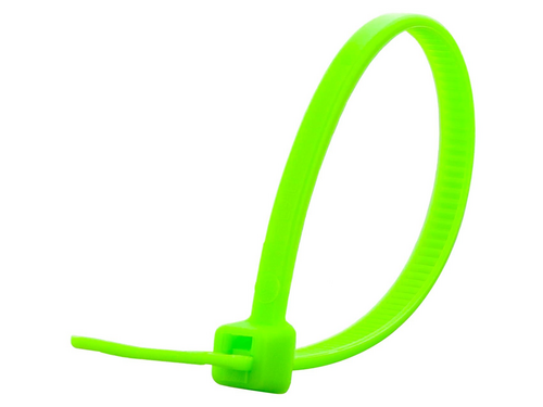 NTFG 07 7" FLUORESCENT GREEN NYLON TIE