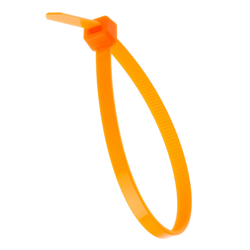 NTFO 07 7" FLUORESCENT ORANGE NYLON TIE