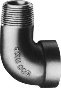 P90S .500 1/2 90 STREET ELBOW BLK