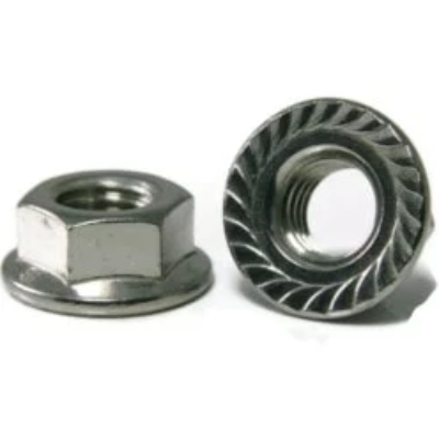 SFN .250-20 1/4-20 SERRATED FLANGE NUT PLT
