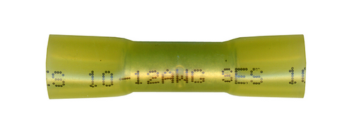 TER 1250 HS 12-10GA YELLOW BUTT CONN. HEAT SHRINK