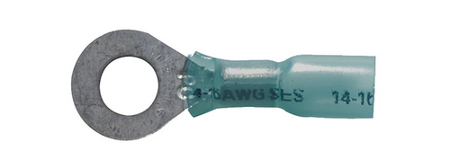TER 1608 HS 16-14GA. 1/4 RING HEAT SHRINK TERMINAL