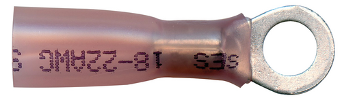 TER 2204 HS 22-18GA. #8 RING HEAT SHRINK TERMINAL