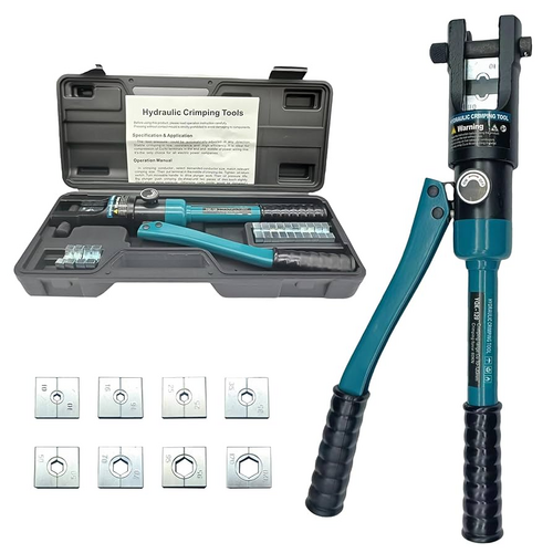 #YQ-120 PORTABLE HYDRAULIC CRIMPING TOOL RANGE 8 - 4/0 AWG WITH 9 PAIRS CRIMING DIES