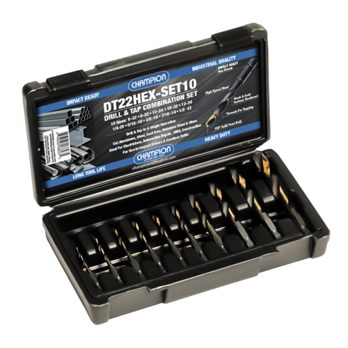 CHAMDT22HEX-SET10 10 PIECE SET MACHINE & NC SIZE