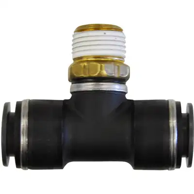 DANA2472X6X2S 3/8"TUBEX1/8"MALE PIPE DOT PUSH TO CONNECT BRANCH SWIVEL TEE, COMPOSITE