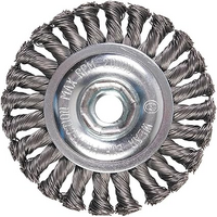 4 X 1/2 X 5/8-11 KNOT WIRE WHEEL .020 CARBON STEEL WIRE