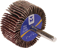 2X1X1/4 SHANK 80 GRIT MOUNTED FLAP WHEEL