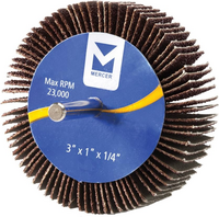 3X1X1/4 SHANK 80 GRIT MOUNTED FLAP WHEEL
