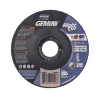 4-1/2 X .045 X 7/8 NORTON GEMINI RIGHTCUT TYPE 27 DEPRESSED CENTER WHEEL