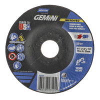 4-1/2X1/4X7/8 TYPE 27 GRINDING WHEEL FOR STEEL/STAINLESS GEMINI