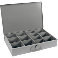 ADJUSTABLE COMPARTMENT LARGE VERTICAL TRAY GRAY