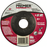 4-1/2X1/4X7/8 TYPE 27 PREMIER RED GRINDING WHEEL FOR METAL/STAINLESS STEEL