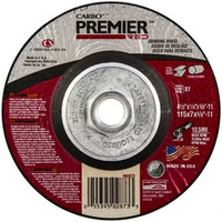 4-1/2X1/4X5/8-11 TYPE 27 PREMIER RED GRINDING WHEEL FOR METAL/STAINLESS STEEL
