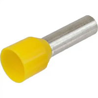 INSULATED WIRE FERRULE, YELLOW 10GA .47 PIN LENGTH