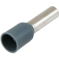 INSULATED WIRE FERRULE, GREY 12GA .39 PIN LENGTH