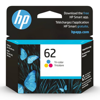 ORIGINAL HP 62 TRI-COLOR INK CARTRIDGE