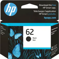 ORIGINAL HP 62 BLACK INK CARTRIDGE