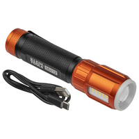 RECHARGABLE LED FLASHLIGHT WITH FLOOD LIGHT 500 LUMENS USB-C RECHARGABLE POCKET CLIP MAGNET