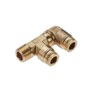 PARKER DUAL PORT VIBRASEAL MALE ELBOW DOT 3/8X3/8X1/4M.P. BRASS