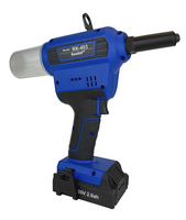 CORDLESS RIVETING TOOL FOR STANDARD RIVETS SIZED 1/8 UP TO 1/4 INCLUDES CHARGER AND 2 BATTERIES