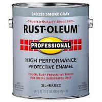 RUST-OLEUM PROFESSIONAL 1GAL. HIGH PROTECTIVE ENAMEL GLOSS GRAY OIL-BASED INTERIOR/EXTERIOR PAINT