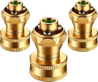3 PACK BRASS NOZZLE POWER HOSE ADJUSTABLE TWIST SPRAYER