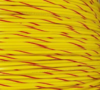 14GA YELLOW WIRE W/ RED STRIPE