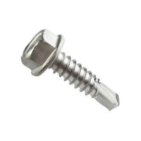 8X1-1/4 HEX WASHER HEAD TEK SCREW STAINLESS